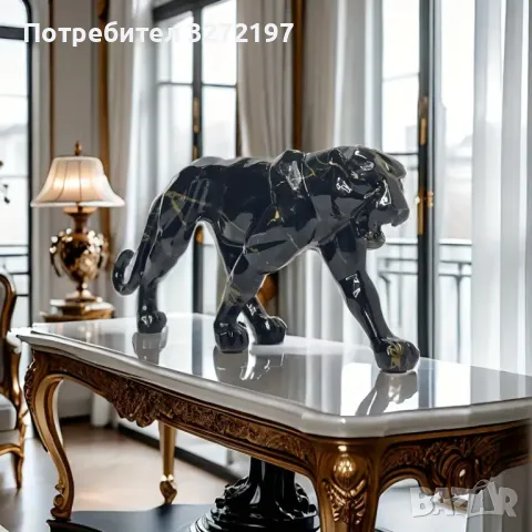 Ръчно изработена Статуетка от Смола - Леопард