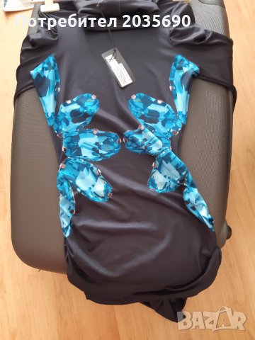 Рокля Аквамарин нова, снимка 2 - Рокли - 34257383