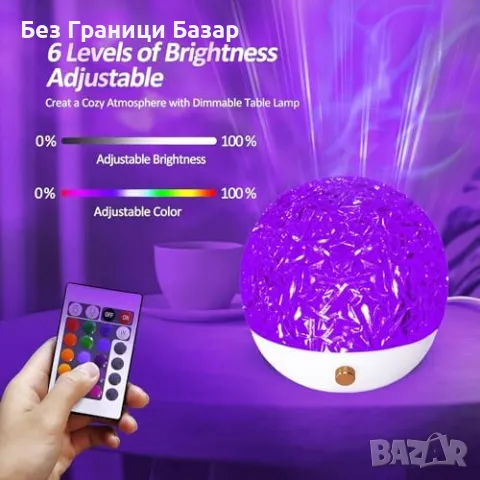 Нов  Проектор за Северно Сияние – 16 Цвята, 30 Режима Атмосферна Светлина за Стая, снимка 3 - Други - 49278710