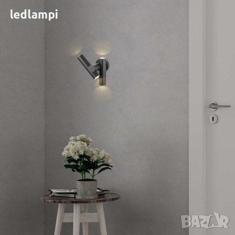 LED Аплик 6W Черен 620Lum IP44, снимка 8 - Лед осветление - 42461808
