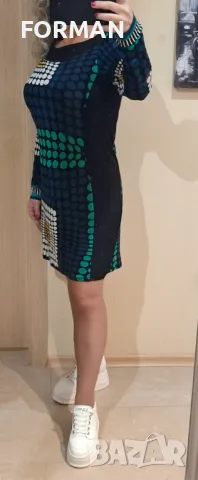 СУПЕРТЪНИЧКА и МНОГО ЛЕКА рокля в зелени цветове, снимка 1