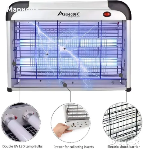 UV Лампа Против Комари и Други Насекоми 20W, снимка 3 - Други стоки за дома - 49285723