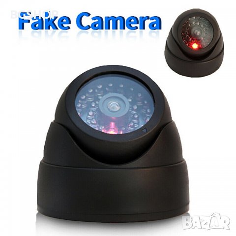 Черна фалшива камера за видеонаблюдение - Fake Camera black, снимка 1 - Други - 30132346