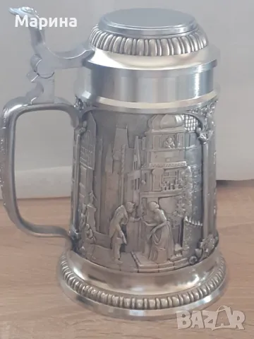 Халба от калай, височина 18 см, Antik*Vintage#35, снимка 2 - Антикварни и старинни предмети - 47607001