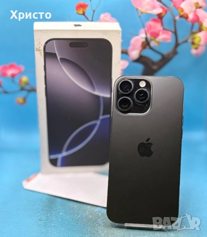ГАРАНЦИОНЕН!!! Apple iPhone 16 Pro Max, 256GB, 5G, Black Titanium + подарък адаптер Apple , снимка 6 - Apple iPhone - 54103655
