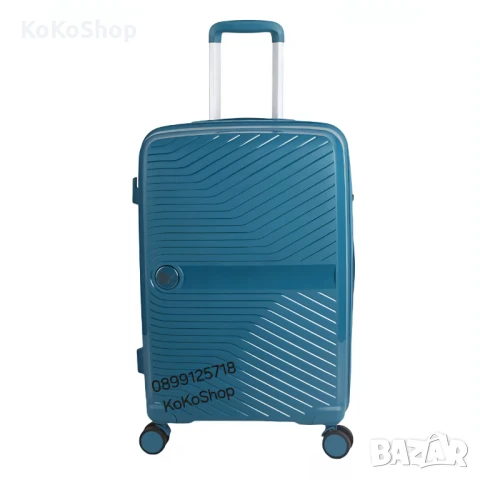 Куфар на колелца-42.5x24x66 см./ син куфар на колелца