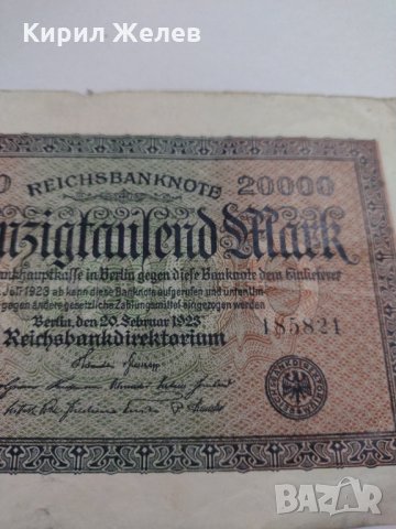 Райх банкнота - Германия - 20 000марки / 1923 година - 17998, снимка 4 - Нумизматика и бонистика - 31029883