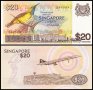 ❤️ ⭐ Сингапур 1979 20 долара рядка UNC нова ⭐ ❤️, снимка 1