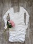 Нова къса парти кактейлна елегантна еластична бяла рокля , снимка 1 - Рокли - 39913478