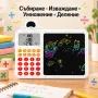 Детски образователен калкулатор 2 в 1 с LCD дъска за писане и рисуване, снимка 4