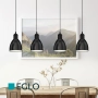 Eglo Priddy 4 Лампов Индустриален Пендел – Винтидж Дизайн, Метал, E27, Черно Бяло!, снимка 1