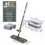 Комплект моп с 360° въртене и сгъваема кофа – Професионално и безконтактно почистване у дома, снимка 3