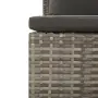 vidaXL 2-местен градински диван с възглавници, сив, полиратан, снимка 7