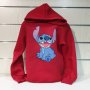 Нов детски суичър с дигитален печат Стич (Stitch) в червен цвят, снимка 6