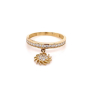 Златен дамски пръстен 1,97гр. размер:55 14кр. проба:585 модел:22128-6, снимка 1 - Пръстени - 44768733