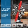 Нов STEM модел Конструктор радиален двигател 9 цилиндъра електрическо витло, снимка 4