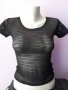 Прозрачна еластична блуза р-р S/M, снимка 1 - Тениски - 33765615