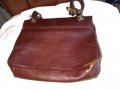 Чанта женска бордо естествена кожа Лема Италия 325х255х90мм, снимка 6