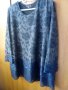 Официална тъмносиня блуза, голям размер, снимка 1 - Блузи с дълъг ръкав и пуловери - 37418811