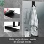 ILIKEPOW Органайзер за душ матово черно с 4 подвижни куки, снимка 6