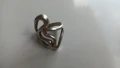 Прьстен,2 сьрца,сребьрен маркировки , снимка 1