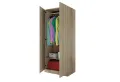 Двукрил гардероб Сити 1001 сонома, орех или комбинация бяло/ арвен, снимка 2