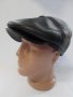 Мъжка кожена шапка каскет,черна-21, снимка 4