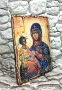 Реплика на стара кона на света Богородица с Младенеца, липа 25/18, снимка 3