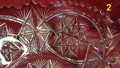 Три кристални купи, бонбониери, фруктиери големи, кръгли, гравюра, снимка 8