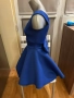 Дамска синя рокля с панделка на гърба, снимка 3