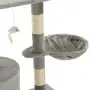 vidaXL Котешко дърво със сизалени стълбове, 138 см, сиво, снимка 7