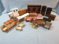 Колекционерски дървени ръчноизработени мебели за кукли - 25 броя, снимка 1