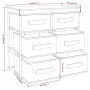 vidaXL Шкаф за съхранение с 6 чекмеджета, 55x29x55 см, черна стомана, снимка 8