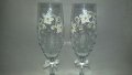 Двойка чаши за бяло вино White flowers, снимка 4
