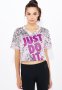 Nike Printed Cropped Just Do It T-Shirt - страхотна дамска тениска, снимка 1 - Тениски - 29257591