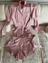 Нов уникален розов сет от ацетна коприна, Alessa, снимка 2