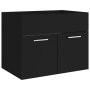 vidaXL Долен шкаф за мивка, черен, 60x38,5x46 см, ПДЧ(SKU:804648, снимка 1 - Шкафове - 44428504