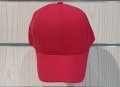 Нова изчистена шапка с козирка в червен цвят, микрофибър, снимка 4