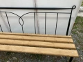 Две красиви пейки - здрава метална конструкция и естествено дърво, снимка 9