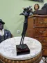 Страхотна антикварна колекционерска бронзова авторска фигура статуетка пластика , снимка 2