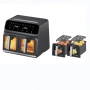 Двоен фритюрник Air Fryer, работещ  без олио, 8L, цифров дисплей, снимка 1
