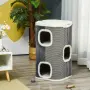 Драскалка за котки PawHut, 3-степенно дърво за катерене, снимка 11