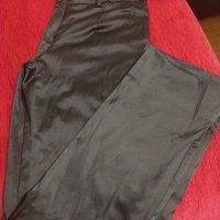 Черен сатенен панталон, снимка 1 - Панталони - 32150863
