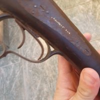 Приклад от стара френска пушка с 2 спусъка, снимка 4 - Колекции - 44384365