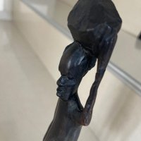 Дървена статуетка абанос от Африка, снимка 3 - Статуетки - 44240448
