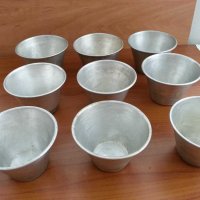 Стари метални алуминиеви чашки, снимка 1 - Антикварни и старинни предмети - 29850585