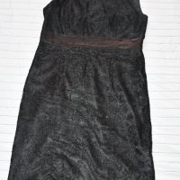 Черна официална рокля Dika, имитираща дантела, размер 44., снимка 2 - Рокли - 39481558