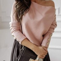 разпродажба  Розова блузка с копчета на ръкава, снимка 1 - Блузи с дълъг ръкав и пуловери - 34284980