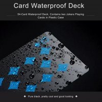 Черни PVC водоустойчиви карти за игра на покер Пластик , снимка 2 - Карти за игра - 29164630