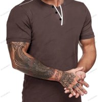 Мъжка ежедневна тениска с V-образно деколте и къс ръкав, 8цвята - 023, снимка 6 - Тениски - 40315031